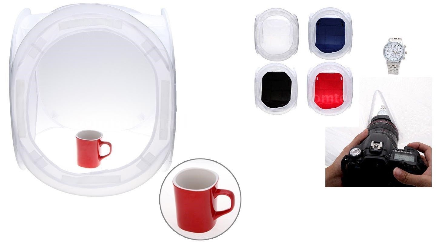 16 inches 40x40 Photo studio light shooting tent cube softbox 4 backdrops - UproMax