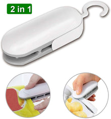 Mini Portable Bag Sealer and Cutter, Handheld 2 in 1 for Plastic Bags Food Storage Snack Fresh Bag Sealer Reduce food waste. (Battery Not Included) - UproMax