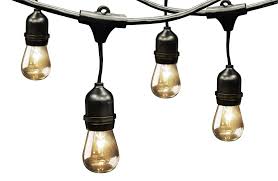 Feit Outdoor Weatherproof String Light Set, Black, 48 ft, 24 Light Sockets, Includes 36 Bulbs - UproMax